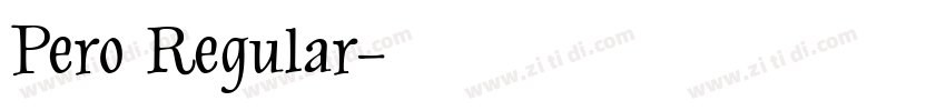 Pero Regular字体转换